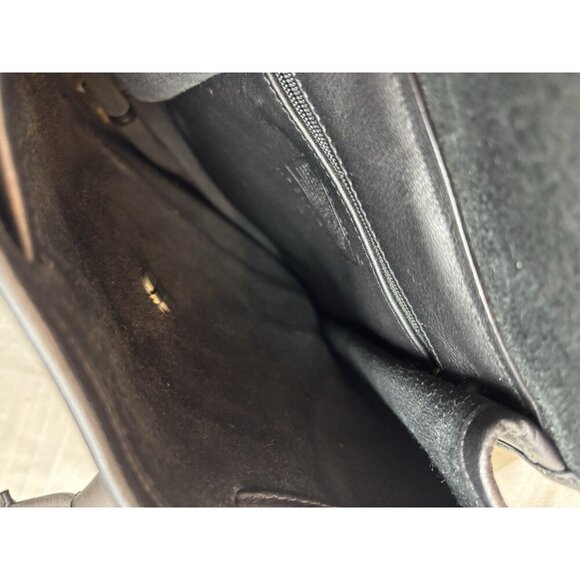 Vtg Coach Black Leather Backpack The‎ Daypack Style Rucksack Drawstring Mini - Picture 5 of 10